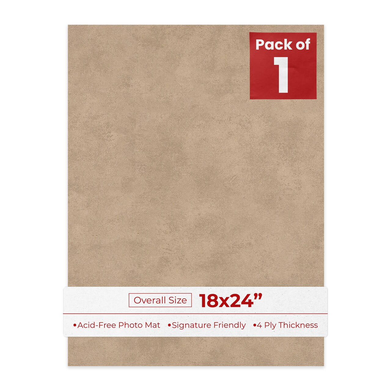 Earthen Taupe 18x24 Uncut Mat Board - Blank Sheets, No Opening